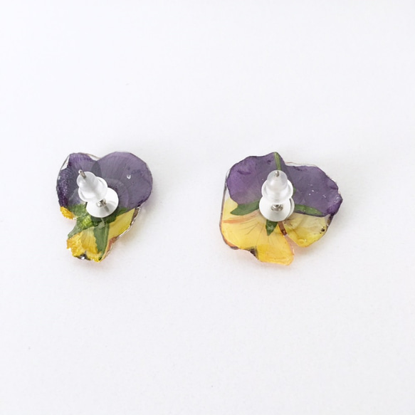 華やぐミニビオラの Orange & Purple Stud pierces 2枚目の画像