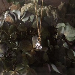 【4月の誕生石】チャンスを引き寄せるハーキマーダイヤモンド（ドリームクリスタル）・ネックレス（K14GF） 6枚目の画像