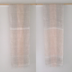 [比利時亞麻：所有季節]男女皆宜：手工編織的攤位“柔和的粉紅色和灰色”Vol.3 第5張的照片