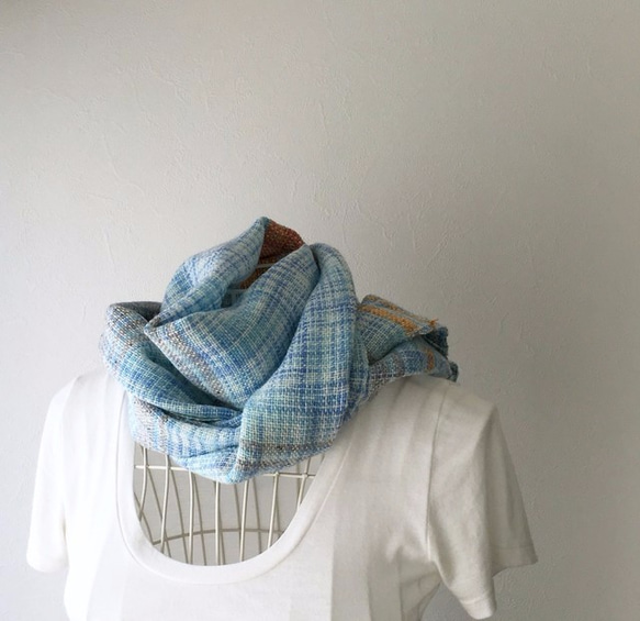 【羊毛製】不分男女款：手工編織圍巾 第1張的照片
