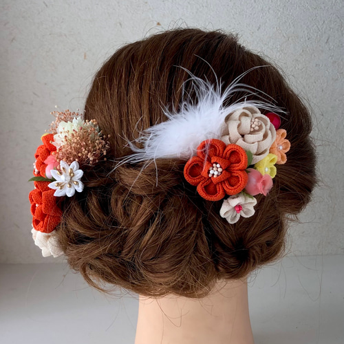 成人式髪飾り つまみ細工髪飾り 髪飾り つまみ細工 成人式 卒業式 袴 和装 振袖| きもの館 創美苑