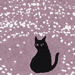 春の幻＊版画（シルクスクリーン）ポストカード３枚セット＊桜 枝垂れ桜 黒猫 幻想 5枚目の画像