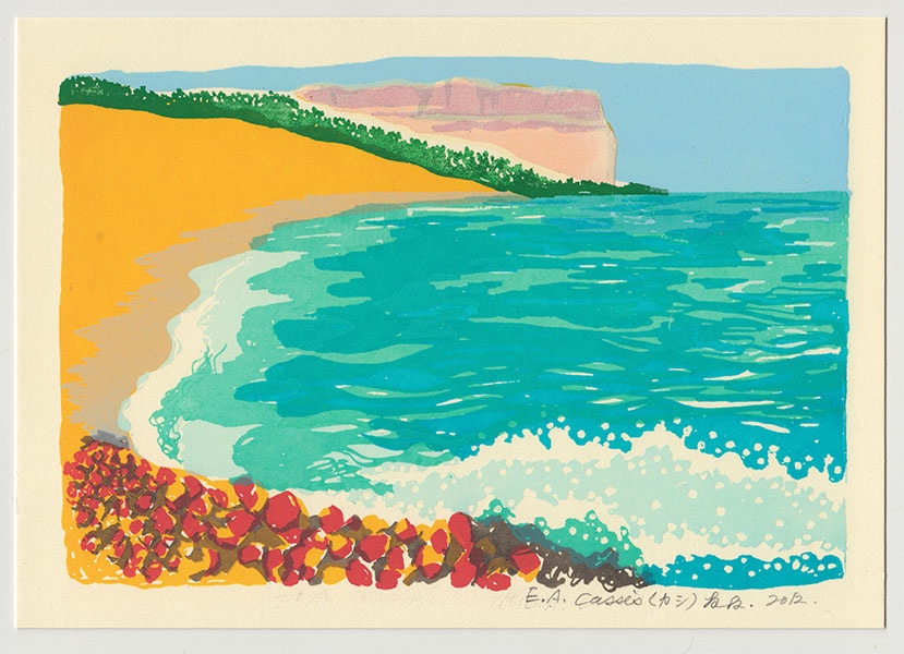 ob シルクスクリーン 「海岸」版画 ob シルクスクリーン 「海岸」版画