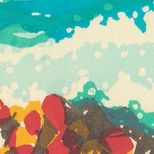 Cassis（版画シルクスクリーン）＊風景、海、海岸、南仏 版画