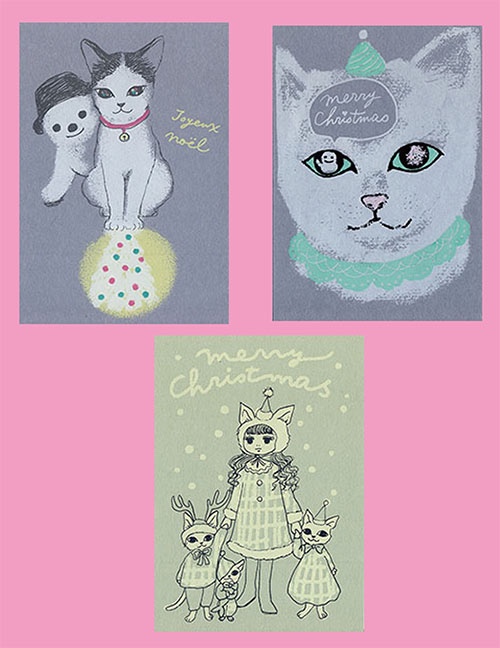 ポストカードサイズ❗手作り額付きシルクスクリーン応用絵画　「今宵もよろしく猫」 ポストカードサイズ❗手作り額付きシルクスクリーン応用絵画