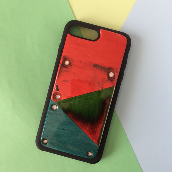 送料無料 iPhoneケース アイフォンケース スケートボード 木目 天然木 木製ケース  iPhone8/7Plus 1枚目の画像