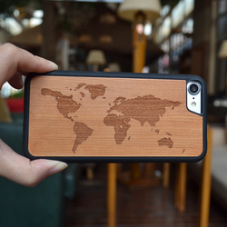 送料無料 iPhoneケース 木製ケース 天然木 木目調 ウッドケース 無垢材 高級 大人 1枚目の画像