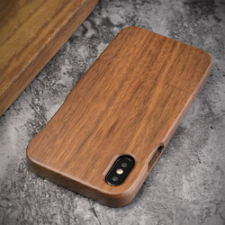 受注生産 職人手作り iPhoneケース 木製ケース 天然木 木目調 ウッドケース 無垢材 高級 大人 木工 エコ 木目 1枚目の画像