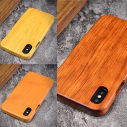 受注生産 職人手作り iPhoneケース 木製ケース 天然木 木目調 ウッドケース 無垢材 高級 大人 木工 エコ 木目 2枚目の画像