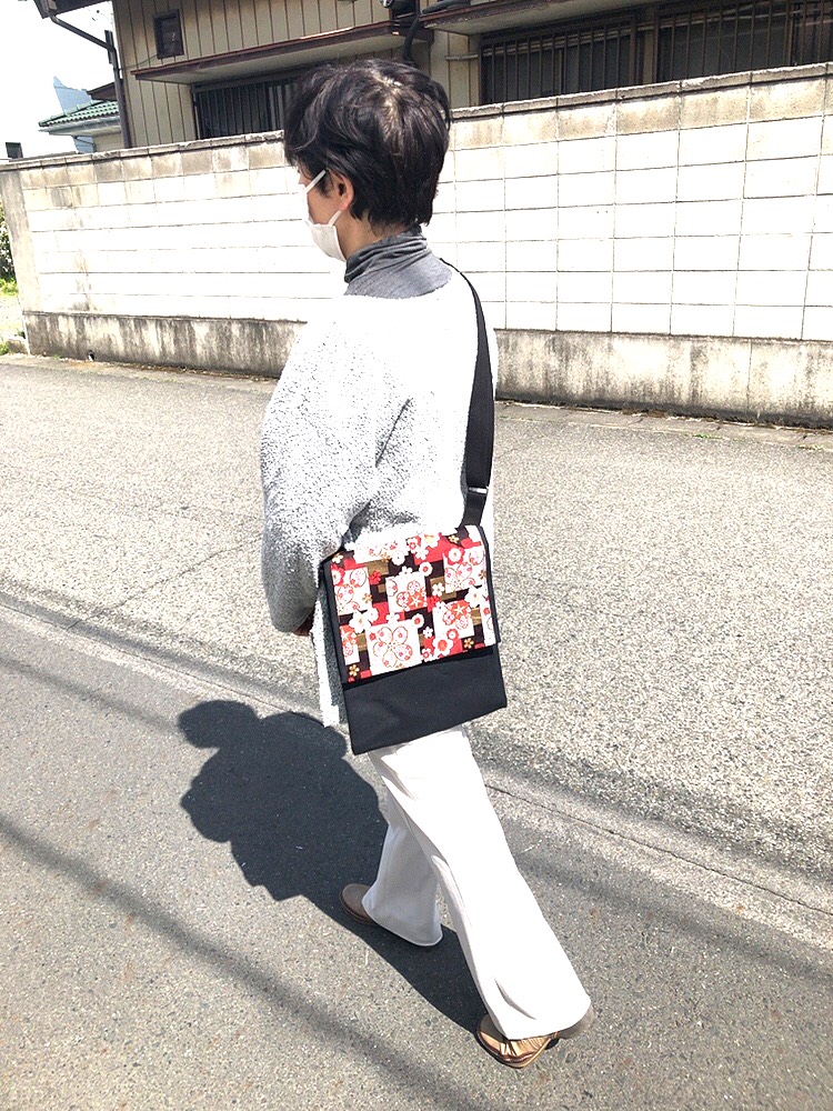 室内搬入設置無料 薔薇柄❤ショルダーバッグ❤ハンドメイド