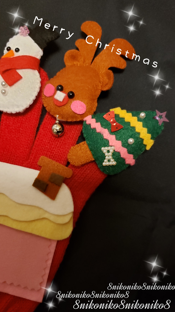 ハンドメイド★クリスマス★手袋シアター 3枚目の画像