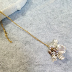 14kgf genuine pearl flower (SV) 1枚目の画像