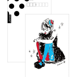 ファッションイラストポストカードセット(4枚) 3枚目の画像
