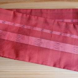 米沢琉球紬スカーフポケットつき（受注生産）-草木染着物地（古布）から 4枚目の画像