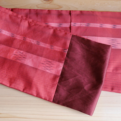 米沢琉球紬スカーフポケットつき（受注生産）-草木染着物地（古布）から 5枚目の画像