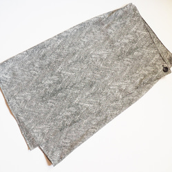 変わり縮緬大理石模様のラップスカート【一点もの】-着物（古布）から 3枚目の画像