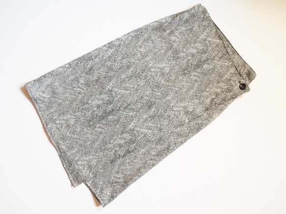 変わり縮緬大理石模様のラップスカート【一点もの】-着物（古布）から 3枚目の画像