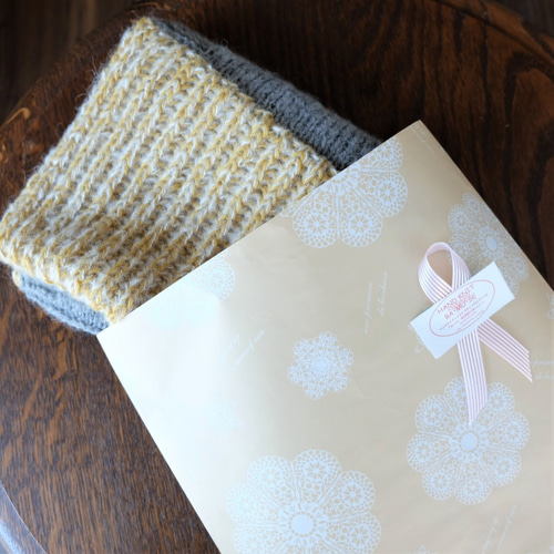 レア♡ マスナダ ふわふわウールのマルチユースなスヌード SALE 最後の1点 秋冬 手編み ふんわりふわふわスヌード（オフ