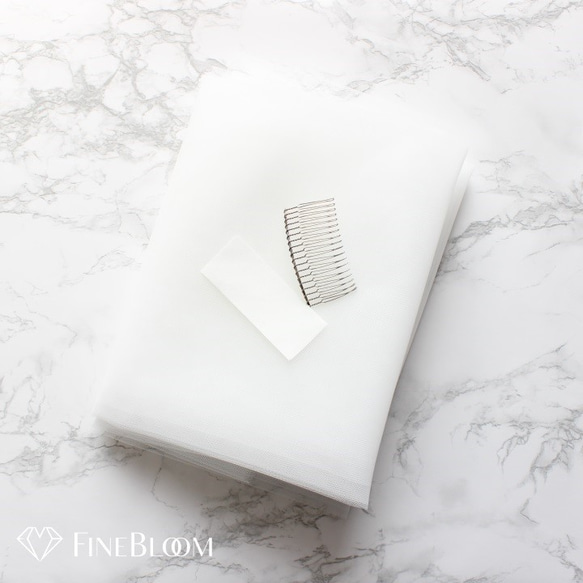 簡単＊ウェディングベール手作りキット＊300cmロングベールのハンドメイドセット 3枚目の画像