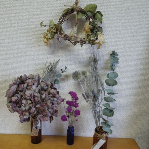 Sold】ドライフラワー♡花材 アジサイ リーフ ぃしま