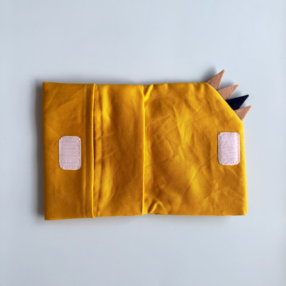 移動ポケット【カラビナ付き】ギザギザ Mustard /コドモノ 2枚目の画像