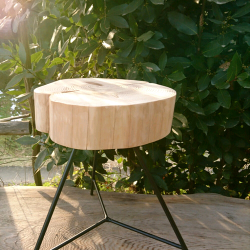 天然杉 アイアン テーブル 輪切り ミニプレート付き 天然杉 アイアン テーブル 輪切り ミニプレート付き 天然杉 アイアン