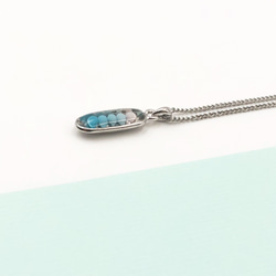 漸層籃豌豆項鍊 • 樹脂項鍊 • Ombre Baby Blue Necklace • Resin Jewelry 第6張的照片