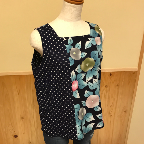 浴衣リメイクのタンクトップ ツバキ M その他トップス 古布工房Y 通販  