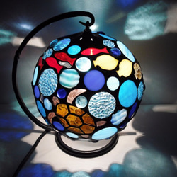 海のまるまるランプ【ステンドグラス】 スタンドライト・テーブル