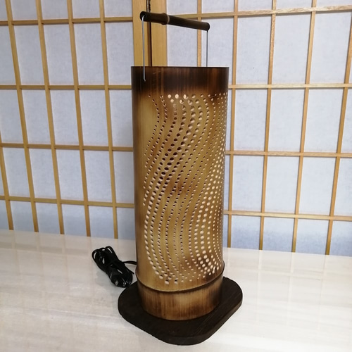 癒し灯火 竹行灯 No23219 その他インテリア雑貨 ふー's shop 通販