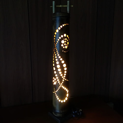 癒し灯火 竹灯籠 No23113 (太 ≒12㎝ ) その他インテリア雑貨 ふー's