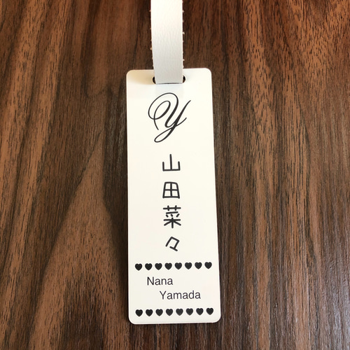 ネームタグ ゴルフ イニシャルタグ ネームプレート ◾︎ 白黒