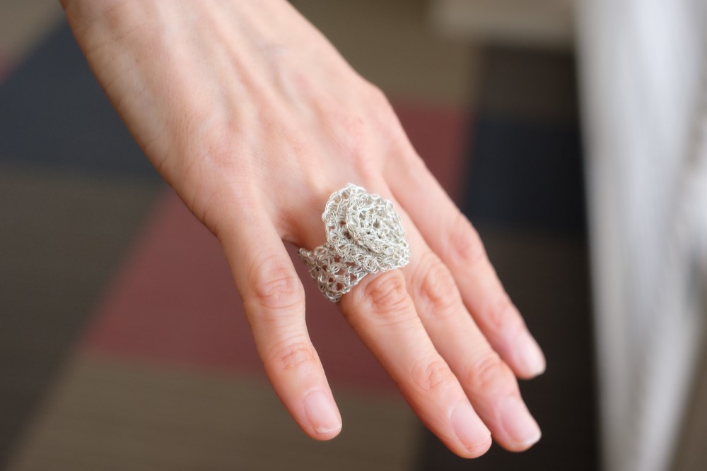 ワイヤーアートの指輪