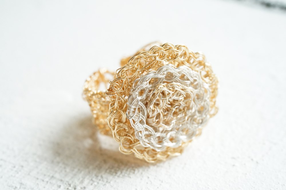 ワイヤーアートの指輪 三重☆