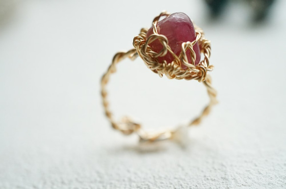 ピンクトルマリンの指輪 6枚目の画像