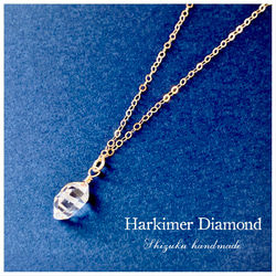 Creema限定/NY産ハーキマーダイヤモンドの一粒イヤリング/ノンホールピアス/4月の誕生石 6枚目の画像