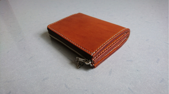 牛革ミニ財布(L字ファスナー小銭入れ) 2枚目の画像