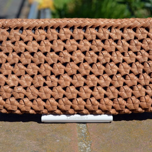 山葡萄長財布本革六角花結び