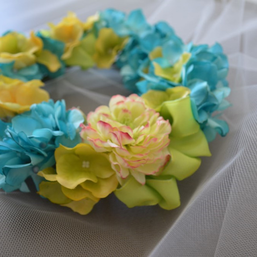 ラッピング無料* ビタミンカラーの元気リース インテリア 玄関ドア