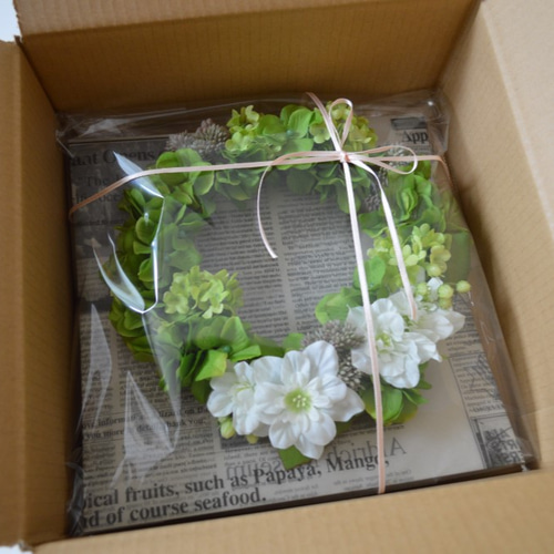 ラッピング無料* ビタミンカラーの元気リース インテリア 玄関ドア