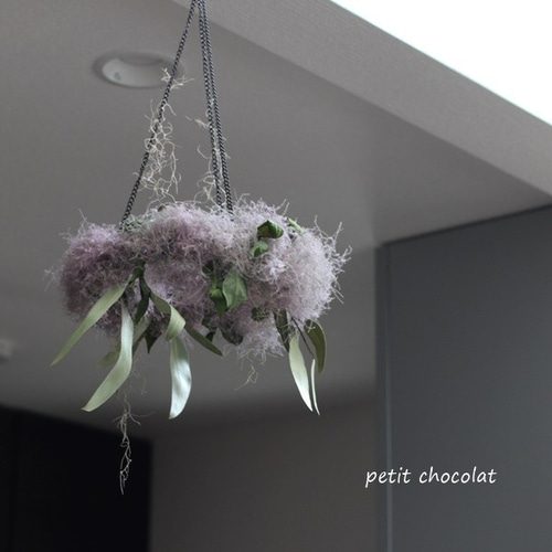 スモークツリーのフライングリース ドライフラワー petit chocolat 通販|Creema(クリーマ) 12043911 スモークツリーのフライングリース ドライフラワー petit chocolat 通販|Creema(クリーマ) 12043911