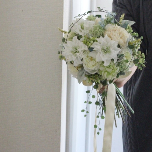 花　アートフラワーブーケ　アートフラワー　ブーケ　ブートニア　プレゼント atelier-ensemble_a2003005