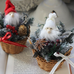 サンタのミニバスケット 4枚目の画像