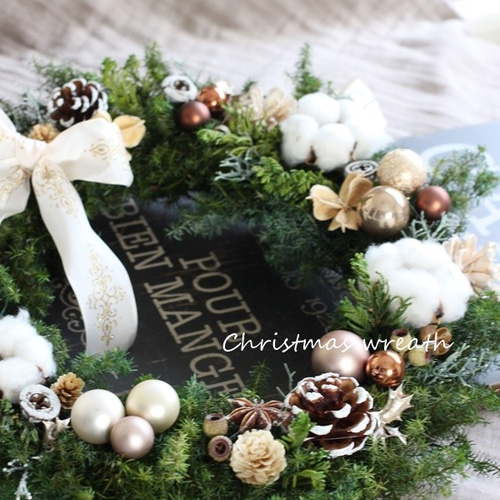 プリザーブドフラワーリース♡レーシー＆リュクスなリース プリザーブドフラワーリース♡レーシー＆リュクスなリース インテリア