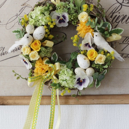 イースターリース プリザーブドフラワー petit chocolat 通販 3717094