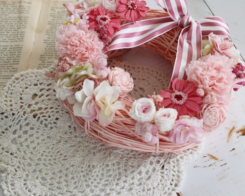 マカロンリース マカロンピンクリース プリザーブドフラワー petit chocolat 通販