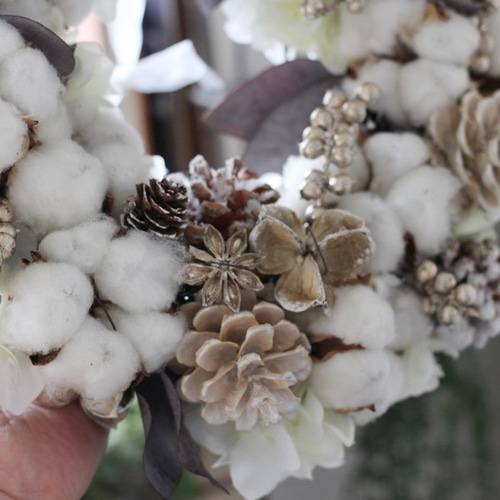 ふわふわコットンリース アートフラワー petit chocolat 通販 6526120