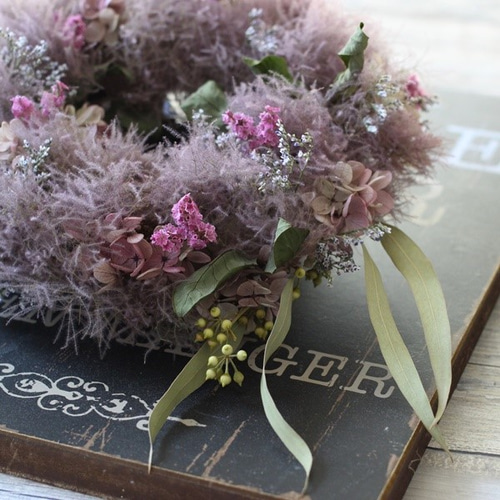 スモークツリーのドライリース リース petit chocolat 通販 7692458