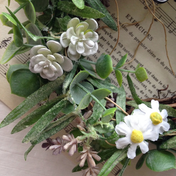 herb garden wreath(アーティフィシャルフラワー) 2枚目の画像