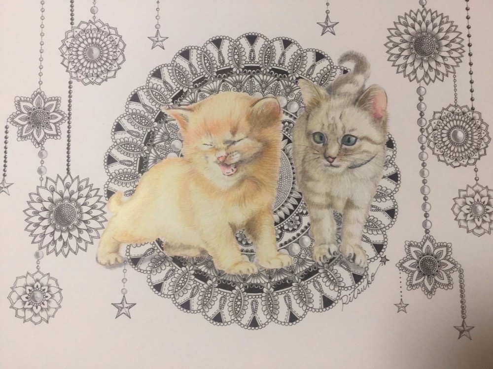高級品市場 アート 絵 絵画 百貨店出展 肉筆 原画 子猫 猫の絵 小猫 子ネコ 絵画
